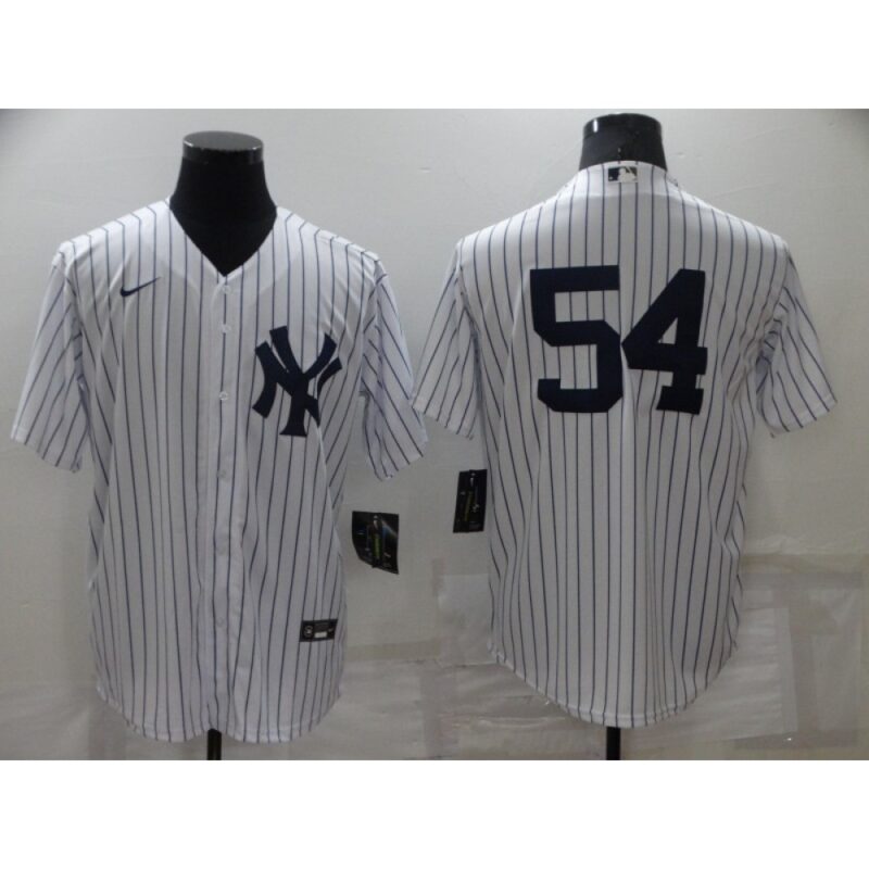 6863599749735_1 Men's New York Yankees #54 Aroldis Chapman White Cool Base Stitched Baseball Jersey