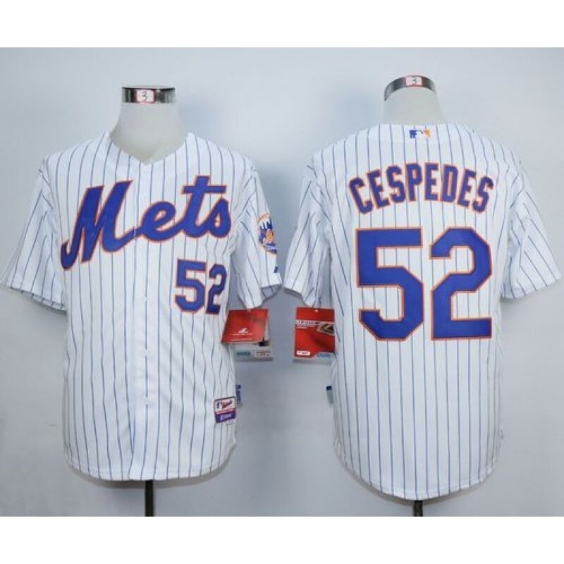 686359e925dc7_1 Mets #52 Yoenis Cespedes White Home Cool Base Stitched MLB Jersey