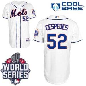 686359fcbc602_1 Mets #52 Yoenis Cespedes White Home Cool Base W/2015 World Series Patch Stitched MLB Jersey