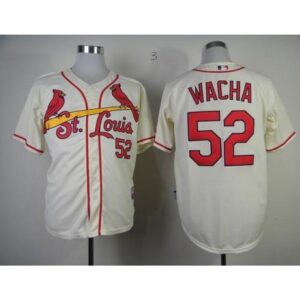68635a0d43f44_1 Cardinals #52 Michael Wacha Cream Cool Base Stitched MLB Jersey