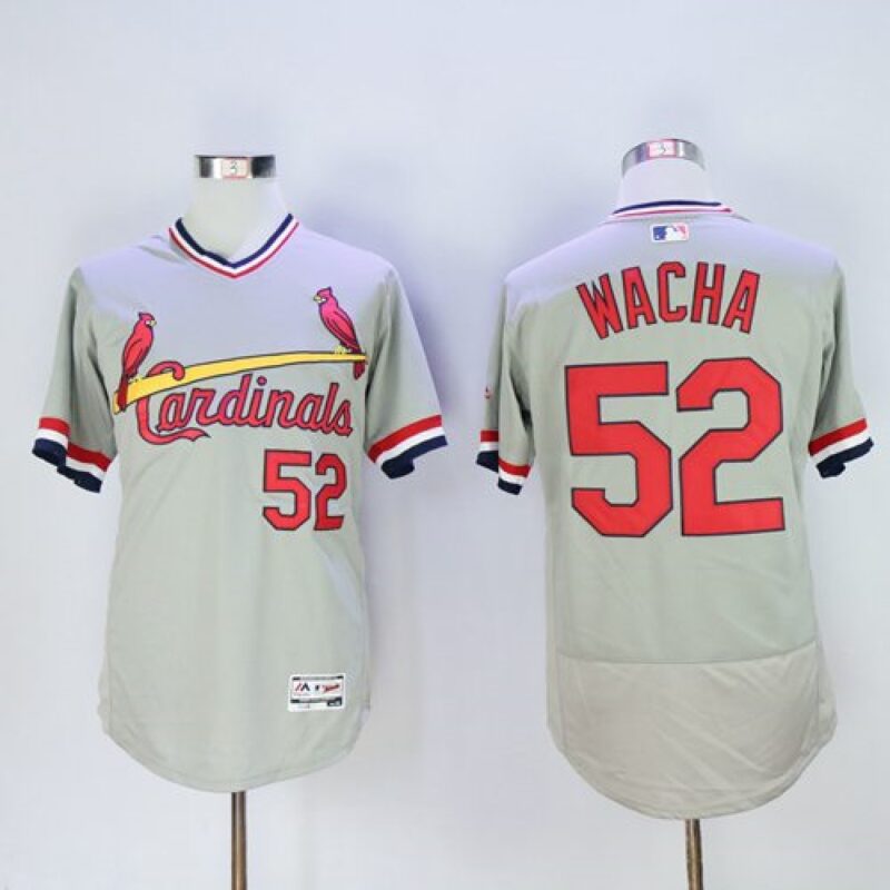 68635a2441335_1 Cardinals #52 Michael Wacha Grey Flexbase Authentic Collection Cooperstown Stitched MLB Jersey