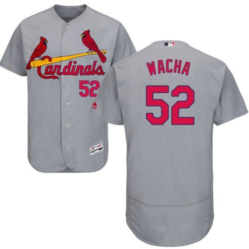 68635a2b1af8b_1 Cardinals #52 Michael Wacha Grey Flexbase Authentic Collection Stitched MLB Jersey
