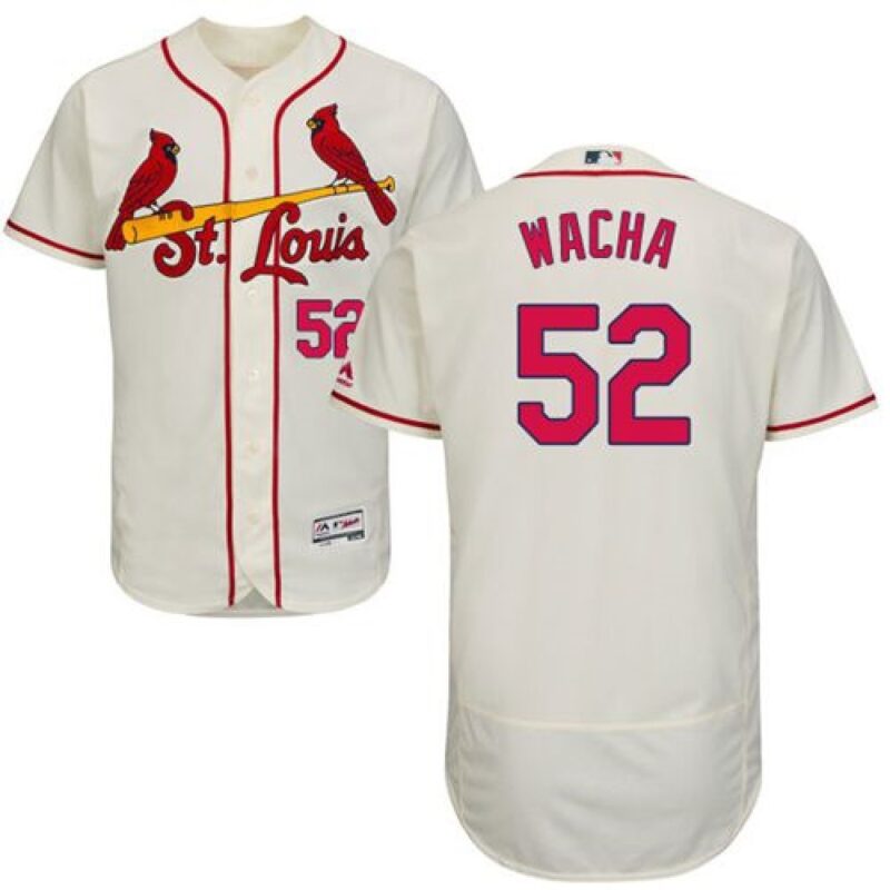 68635a3bb9a52_1 Cardinals #52 Michael Wacha Cream Flexbase Authentic Collection Stitched MLB Jersey