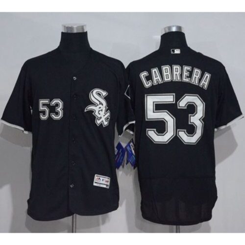 68635a5a010fb_1 White Sox #53 Melky Cabrera Black Flexbase Authentic Collection Stitched MLB Jersey