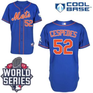 68635b1cd553c_1 Mets #52 Yoenis Cespedes Blue Alternate Home Cool Base W/2015 World Series Patch Stitched MLB Jersey