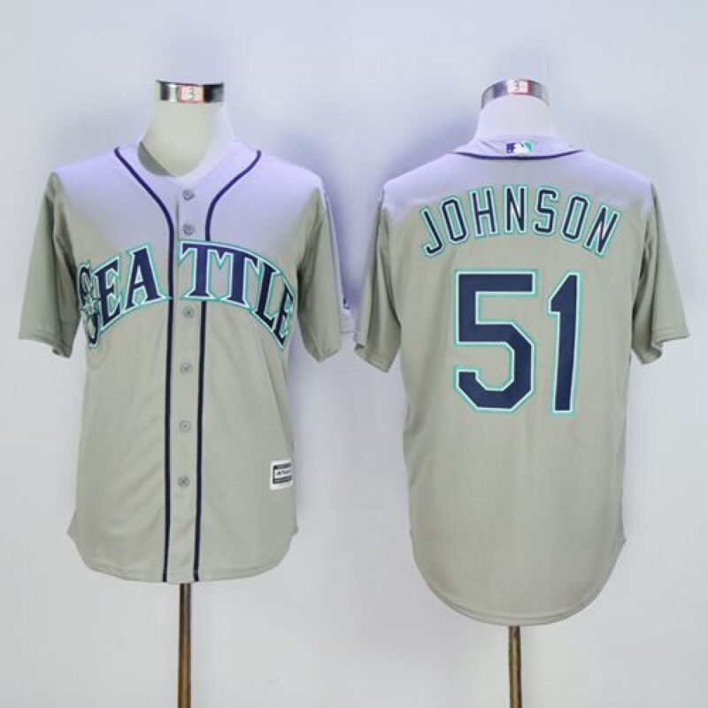 68635b415fc09_1 Mariners #51 Randy Johnson Grey New Cool Base Stitched MLB Jersey