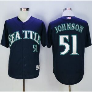 68635b4ae4921_1 Mariners #51 Randy Johnson Navy Blue New Cool Base Stitched MLB Jersey