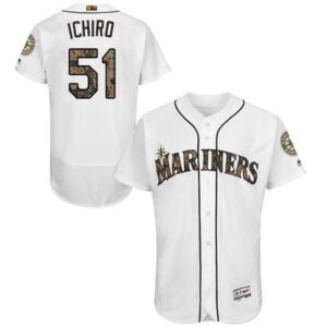 68635b5af3e14_1 Mariners #51 ichiro Suzuki White Flexbase Authentic Collection 2016 Memorial Day Stitched MLB Jersey