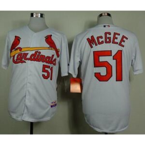 68635b8495649_1 Cardinals #51 Willie McGee White Cool Base Stitched MLB Jersey