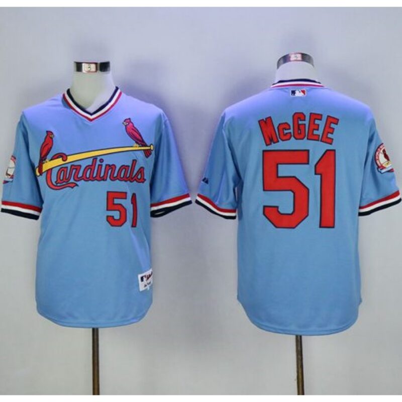 68635b8e3a334_1 Cardinals #51 Willie McGee Blue Cooperstown Throwback Stitched MLB Jersey