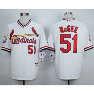 68635b9184880_1 Cardinals #51 Willie McGee White 1982 Turn Back The Clock Stitched MLB Jersey