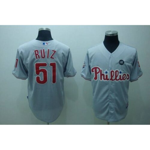 68635bc06509e_1 Phillies #51 Carlos Ruiz Stitched Grey MLB Jersey