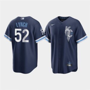 68635bcf6ba04_1 Men's Kansas City Royals #52 Daniel Lynch 2022 Navy City Connect Cool Base Stitched Jersey