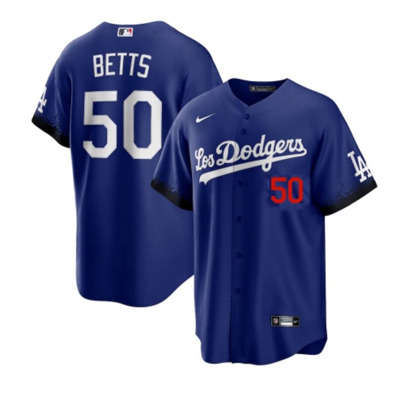 68635bec91cf3_1 Youth Los Angeles Dodgers #50 Mookie Betts 2021 Royal City Connect Cool Base Stitched Jersey