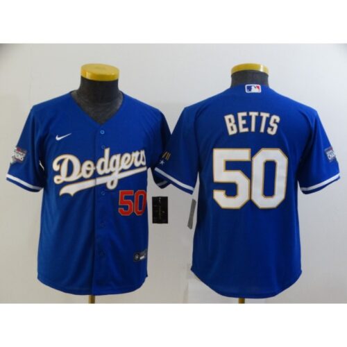 68635bf1ec9e2_1 Youth Los Angeles Dodgers #50 Mookie Betts Royal Cool Base Stitched Baseball Jersey