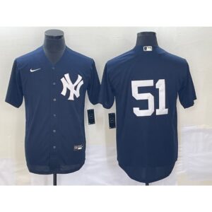 68635c1e6e015_1 Men's New York Yankees #51 Bernie Williams Navy Cool Base Stitched Baseball Jersey