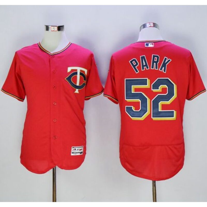 68635c31e7a8f_1 Twins #52 Byung-Ho Park Red Flexbase Authentic Collection Stitched MLB Jersey