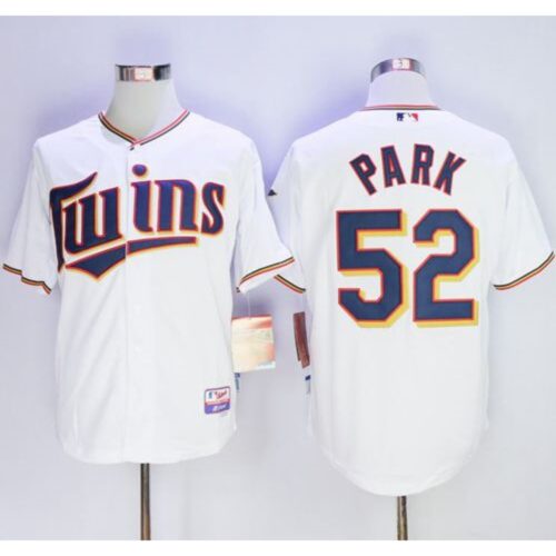 68635c35da0a5_1 Twins #52 Byung-Ho Park White Home Cool Base Stitched MLB Jersey