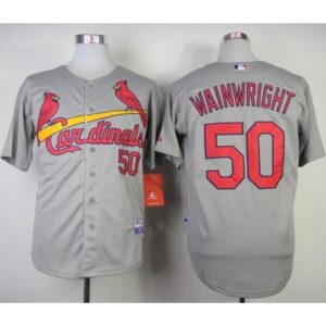 68635c4c821af_1 Cardinals #50 Adam Wainwright Grey Stitched MLB Jersey