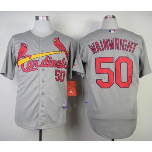 68635c4c821af_1 Cardinals #50 Adam Wainwright Grey Stitched MLB Jersey