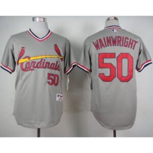 68635c729f9a0_1 Cardinals #50 Adam Wainwright Grey 1978 Turn Back The Clock Stitched MLB Jersey