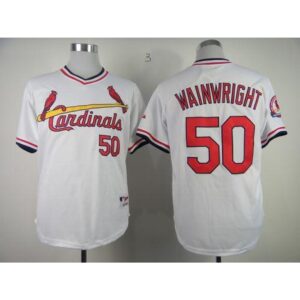 68635c793f069_1 Cardinals #50 Adam Wainwright White 1982 Turn Back The Clock Stitched MLB Jersey