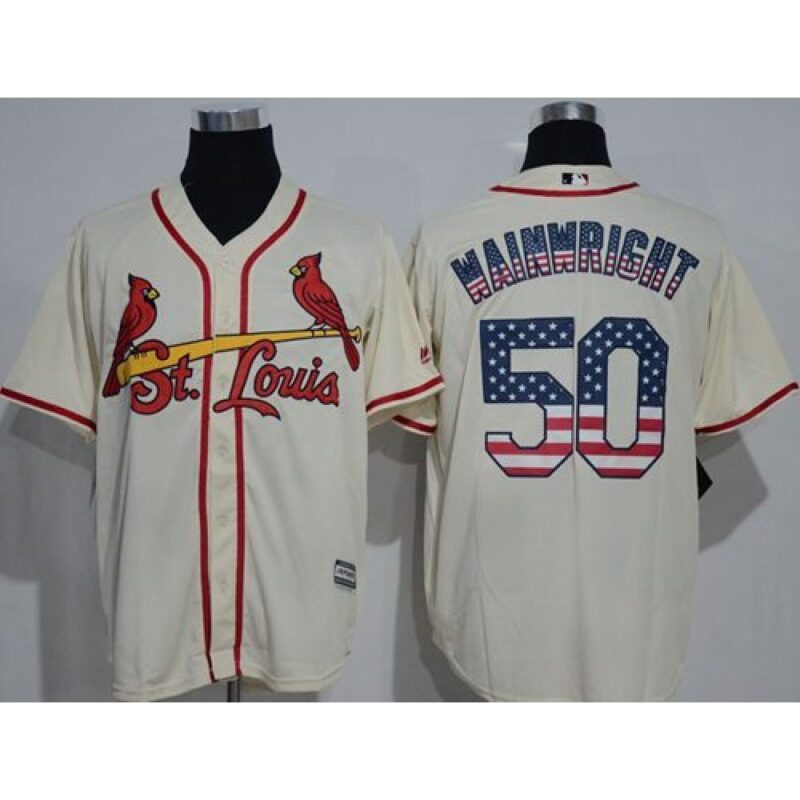 68635c7ca6ee8_1 Cardinals #50 Adam Wainwright Cream USA Flag Fashion Stitched MLB Jersey
