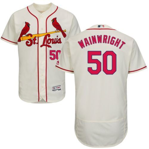 68635c8019841_1 Cardinals #50 Adam Wainwright Cream Flexbase Authentic Collection Stitched MLB Jersey