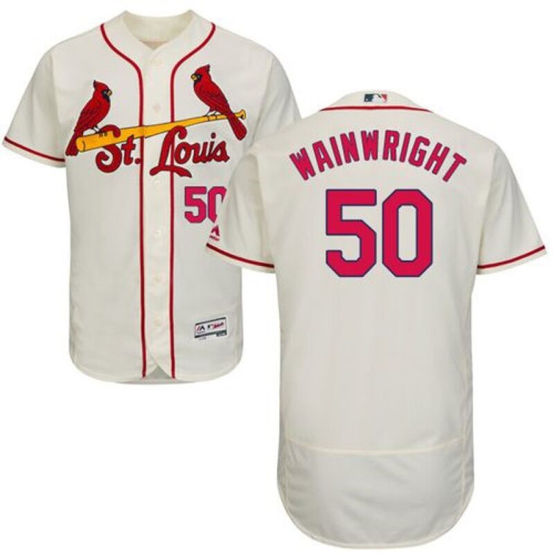 68635c8019841_1 Cardinals #50 Adam Wainwright Cream Flexbase Authentic Collection Stitched MLB Jersey