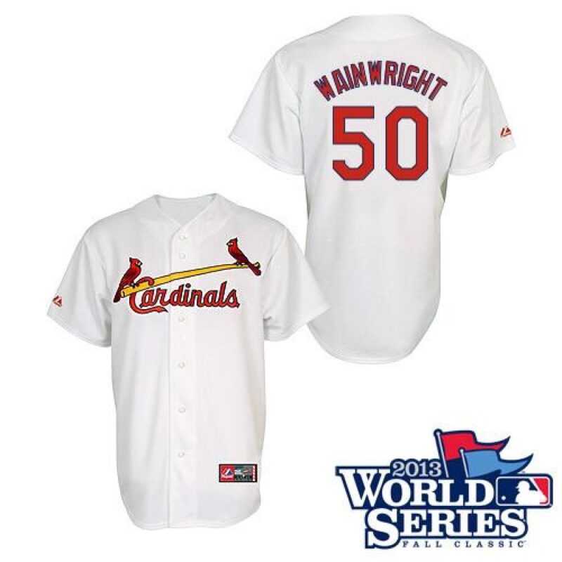 68635c8a24371_1 Cardinals #50 Adam Wainwright White Cool Base 2013 World Series Patch Stitched MLB Jersey