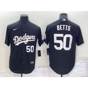 68635cae5acb3_1 Men's Los Angeles Dodgers #50 Mookie Betts Black Cool Base Stitched Jersey