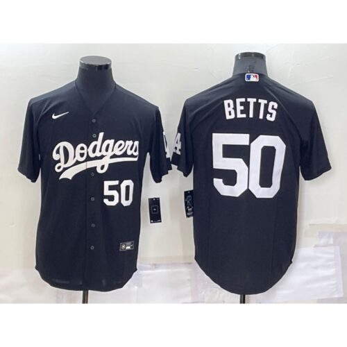 68635cae5acb3_1 Men's Los Angeles Dodgers #50 Mookie Betts Black Cool Base Stitched Jersey