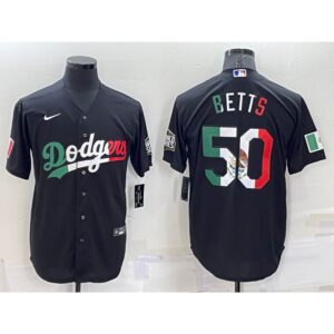 68635cbf786e5_1 Men's Los Angeles Dodgers #50 Mookie Betts Black Mexico Cool Base Stitched Baseball Jersey