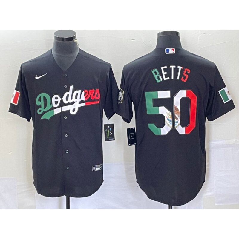 68635cc2ee698_1 Men's Los Angeles Dodgers #50 Mookie Betts Black Mexico Cool Base Stitched Baseball Jersey