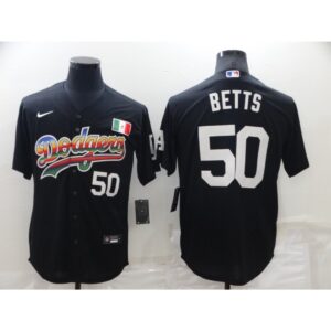 68635cccda1e7_1 Men's Los Angeles Dodgers #50 Mookie Betts Black Stitched Baseball Jersey