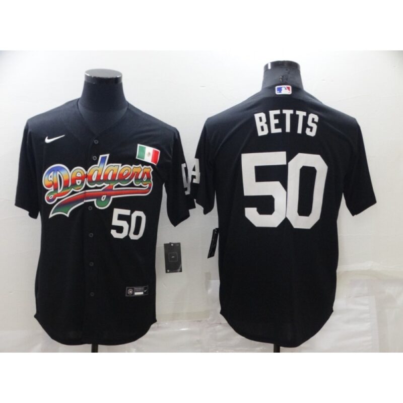 68635cccda1e7_1 Men's Los Angeles Dodgers #50 Mookie Betts Black Stitched Baseball Jersey