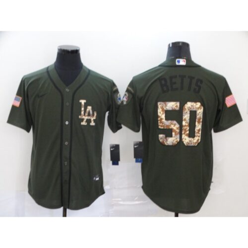68635cec04b52_1 Men's Los Angeles Dodgers #50 Mookie Betts Green Cool Base Stitched MLB Jersey
