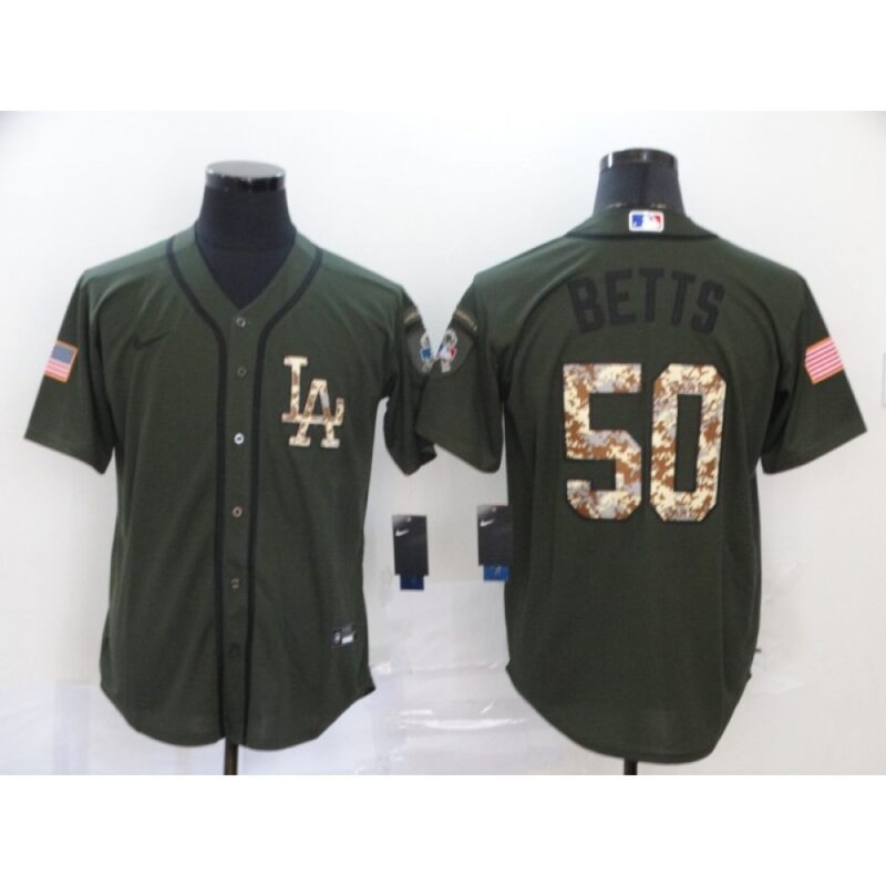 68635cec04b52_1 Men's Los Angeles Dodgers #50 Mookie Betts Green Cool Base Stitched MLB Jersey
