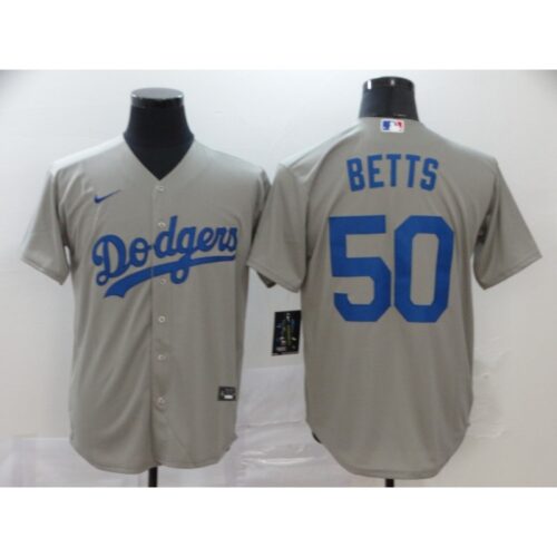 68635cf001f05_1 Men's Los Angeles Dodgers #50 Mookie Betts Grey Cool Base Stitched MLB Jersey