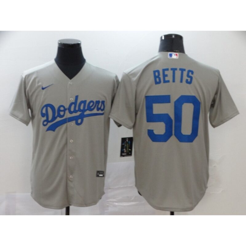 68635cf001f05_1 Men's Los Angeles Dodgers #50 Mookie Betts Grey Cool Base Stitched MLB Jersey