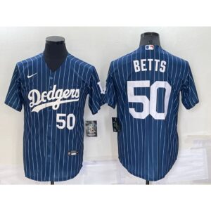 68635d0e34c82_1 Men's Los Angeles Dodgers #50 Mookie Betts Navy Cool Base Stitched Baseball Jersey