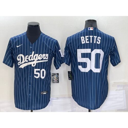 68635d0e34c82_1 Men's Los Angeles Dodgers #50 Mookie Betts Navy Cool Base Stitched Baseball Jersey