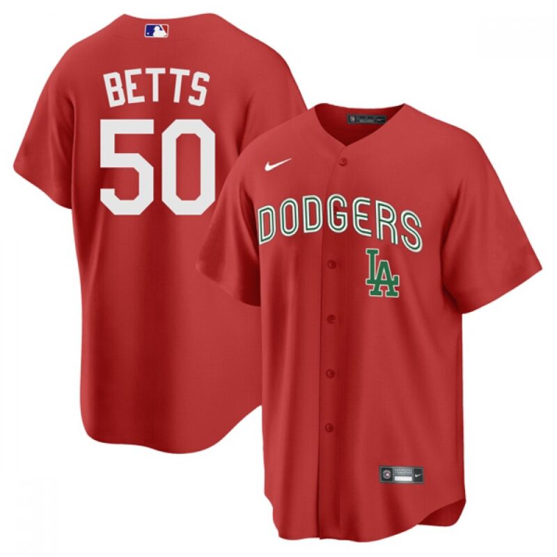 68635d21a5654_1 Men's Los Angeles Dodgers #50 Mookie Betts 2021 Mexican Heritage Red Stitched Baseball Jersey