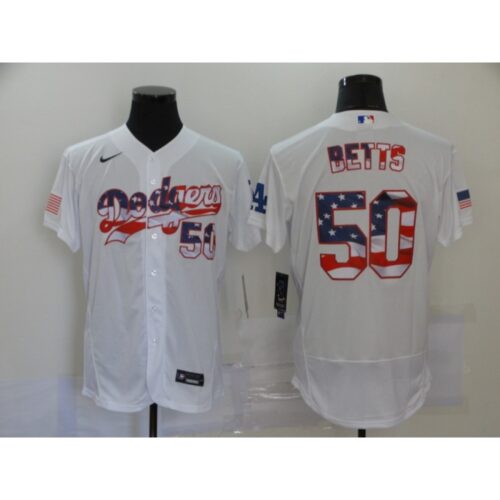 68635d362a834_1 Men's Los Angeles Dodgers #50 Mookie Betts White 2020 Stars & Stripes Flex Base Stitched Jersey
