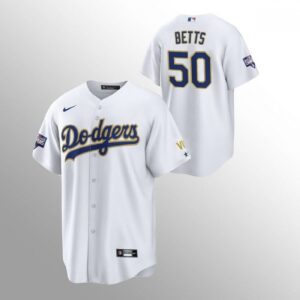68635d3cc7b22_1 Men's Los Angeles Dodgers #50 Mookie Betts White Gold Championship Cool Base Stitched Jersey