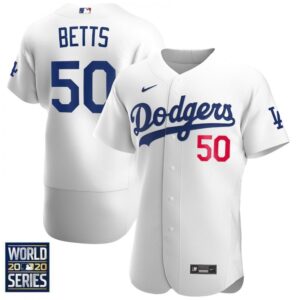 68635d4f6959d_1 Men's Los Angeles Dodgers #50 Mookie Betts White 2020 World Series Bound stitched Jersey
