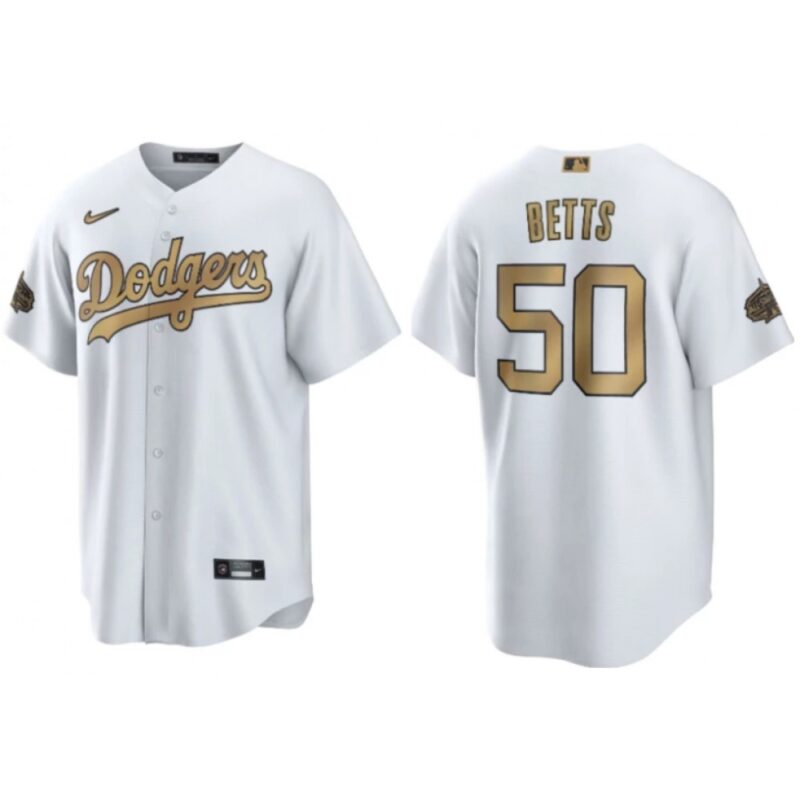 68635d63d3c93_1 Men's Los Angeles Dodgers #50 Mookie Betts 2022 All-Star White Cool Base Stitched Baseball Jersey