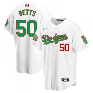 68635d848993e_1 Men's Los Angeles Dodgers #50 Mookie Betts White Green Mexico 2020 World Series Stitched Jersey