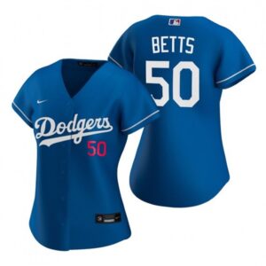 68635d8fb9ef2_1 Women's Los Angeles Dodgers #50 Mookie Betts Blue Stitched MLB Jersey(Run Small)