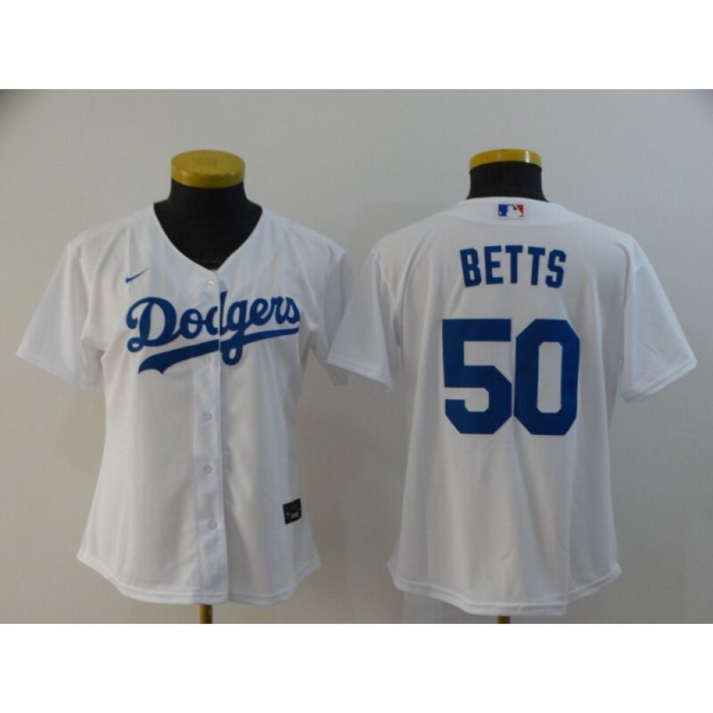 68635d951d6ac_1 Women's Los Angeles Dodgers #50 Mookie Betts White Cool Base Stitched MLB Jersey(Run Small)